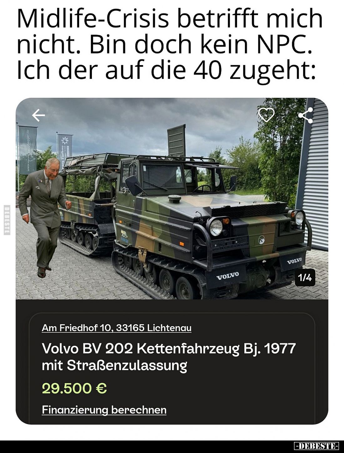 Midlife-Crisis betrifft mich nicht. Bin doch kein NPC. Ich der auf die 40 zugeht: