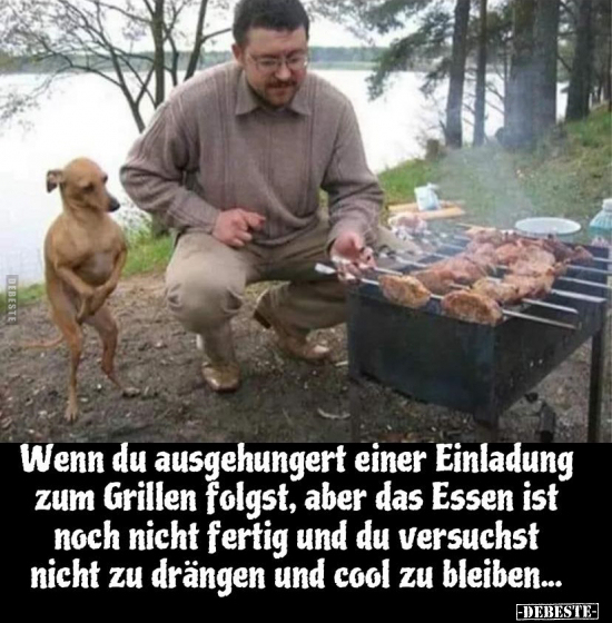 Wenn du ausgehungert einer Einladung zum Grillen folgst.. - Lustige Bilder | DEBESTE.de