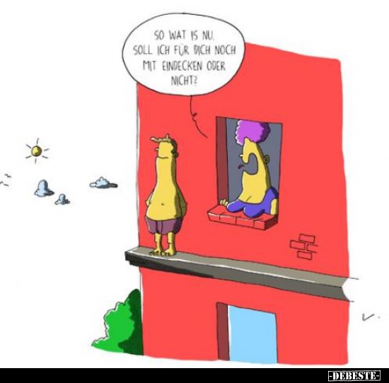 So wat is nu, soll ich für dich noch mit Eindecken oder..