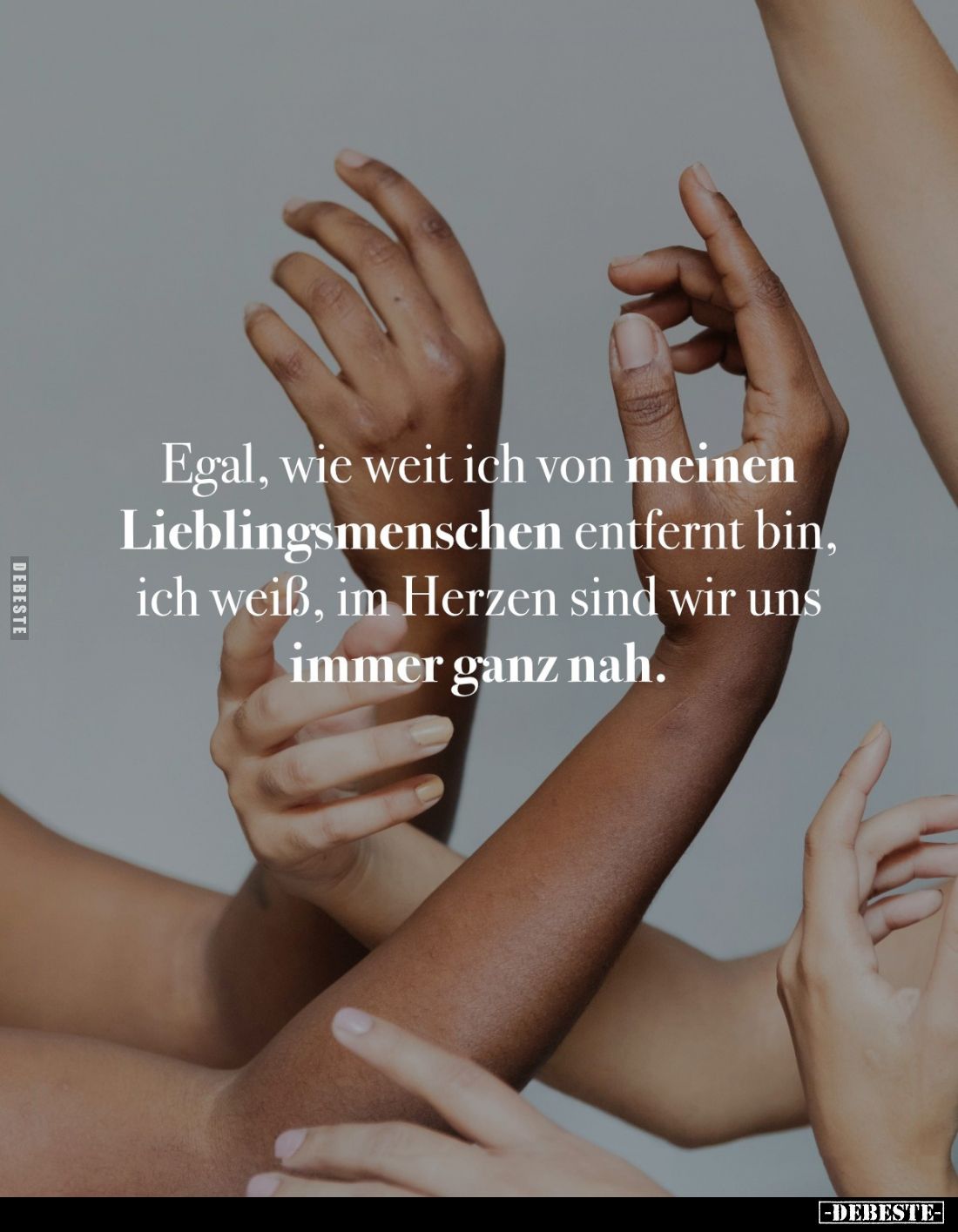 Egal, wie weit ich von meinen Lieblingsmenschen entfernt bin, ich weiß, im Herzen sind wir uns immer ganz nah.
