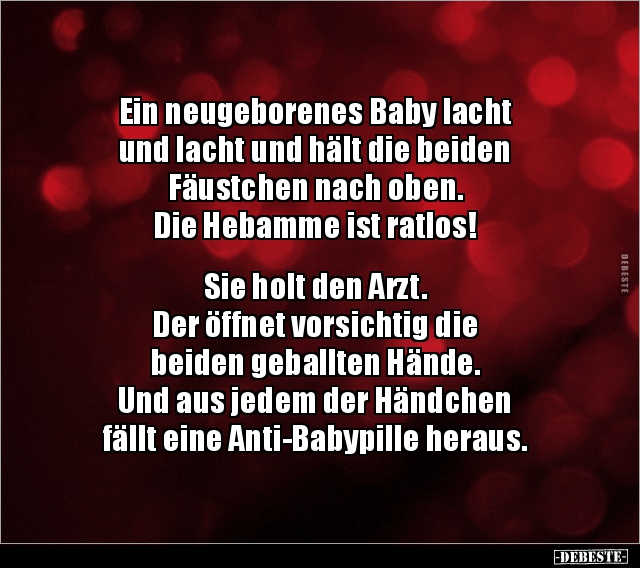 Ein neugeborenes Baby lacht und lacht und hält die beiden.. - Lustige Bilder | DEBESTE.de