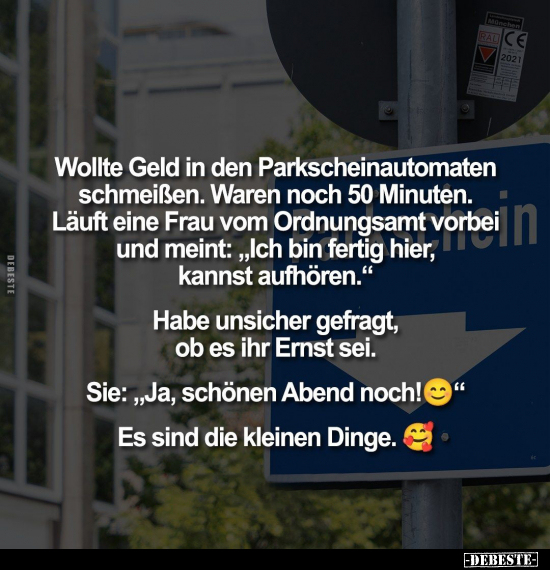 Wollte Geld in den Parkscheinautomaten schmeißen.. - Lustige Bilder | DEBESTE.de
