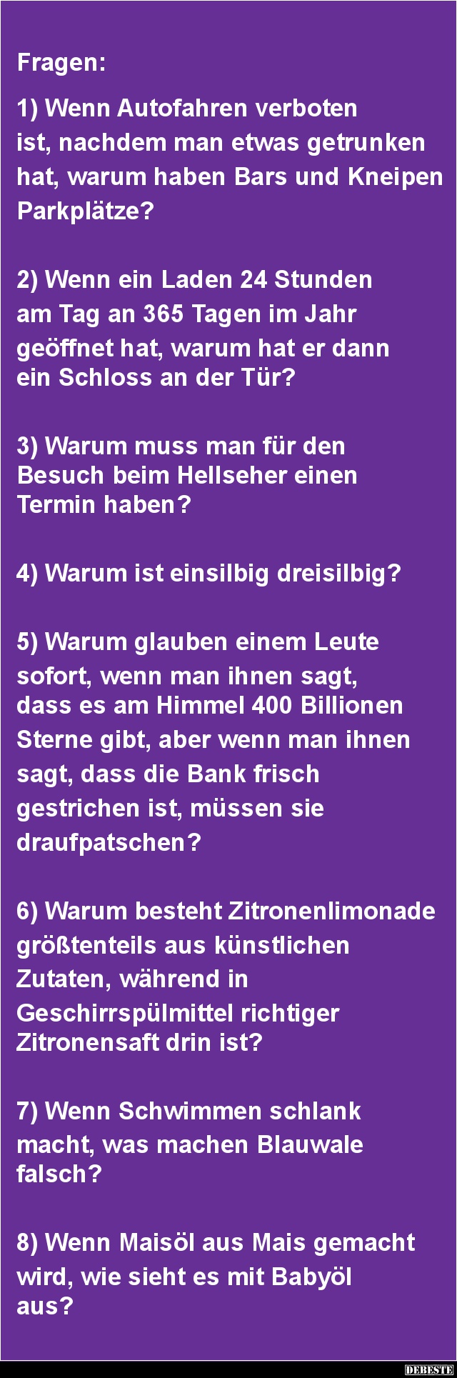 Fragen - Lustige Bilder | DEBESTE.de