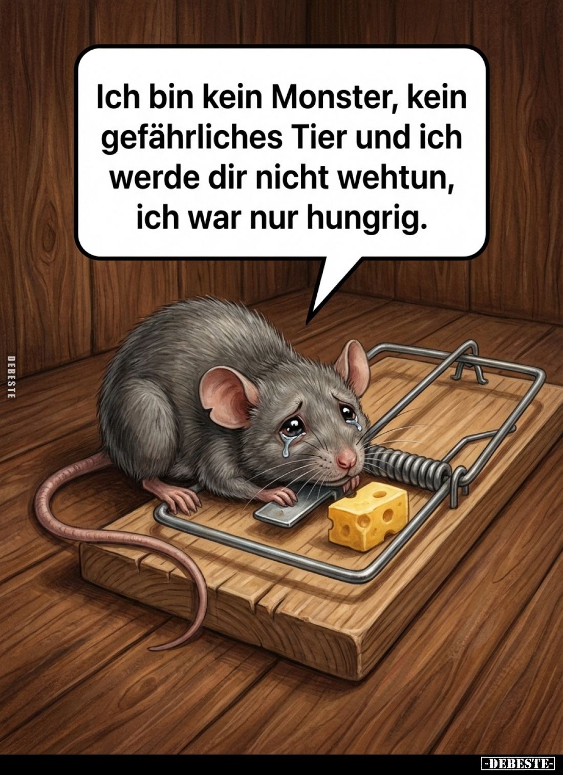 Ich bin kein Monster, kein gefährliches Tier und ich werde dir nicht wehtun, ich war nur hungrig.