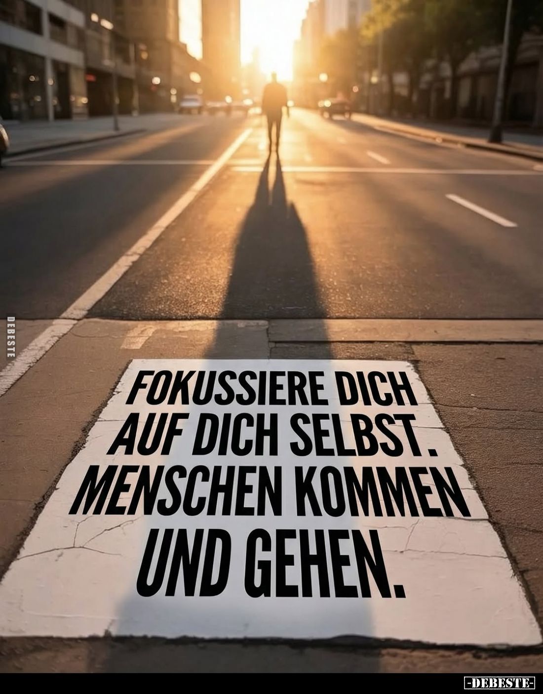 Fokussiere dich auf dich selbst.
Menschen kommen und gehen.