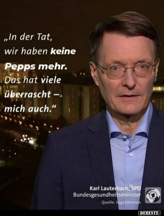 "In der Tat, wir haben keine Pepps mehr. Das hat viele überrascht — mich auch."