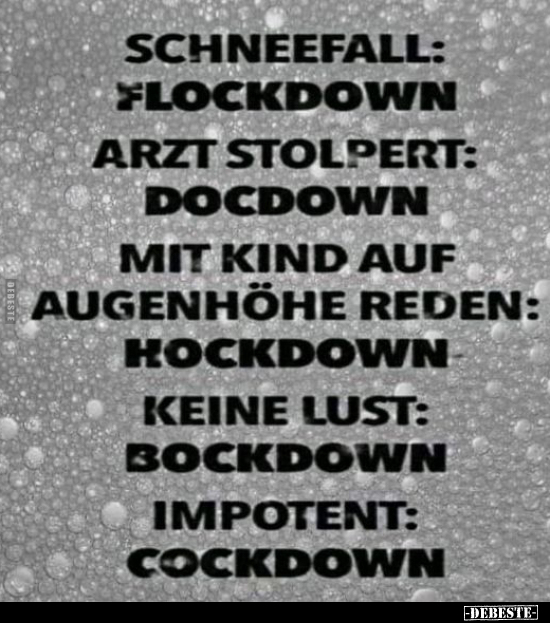 Schneefall: Flockdown. Arzt stolpert: Docdown... - Lustige Bilder | DEBESTE.de