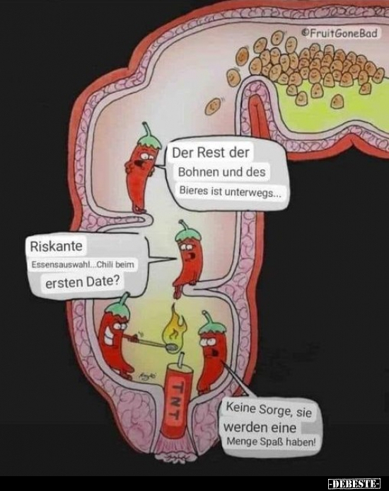 Der Rest der Bohnen und des Bieres ist.. - Lustige Bilder | DEBESTE.de