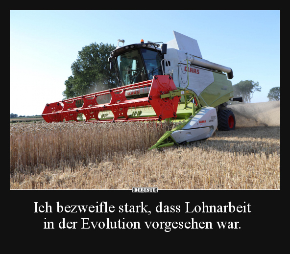 Ich bezweifle stark, dass Lohnarbeit in der Evolution.. - Lustige Bilder | DEBESTE.de