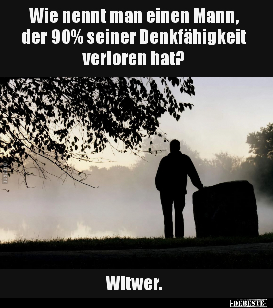 Wie nennt man einen Mann, der 90% seiner Denkfähigkeit.. - Lustige Bilder | DEBESTE.de