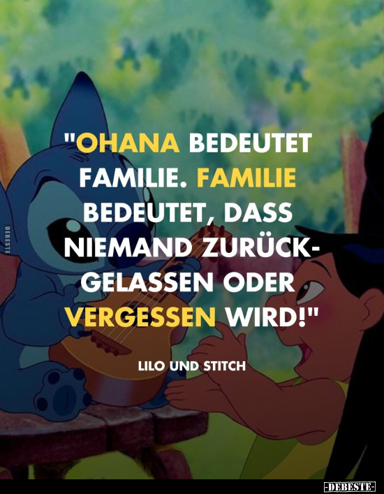 "Ohana bedeutet Familie.." - Lustige Bilder | DEBESTE.de