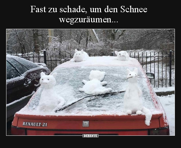 Fast zu schade, um den Schnee wegzuräumen... - Lustige Bilder | DEBESTE.de