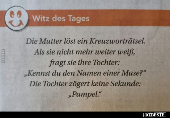 Die Mutter löst ein Kreuzworträtsel. Als sie nicht mehr.. - Lustige Bilder | DEBESTE.de