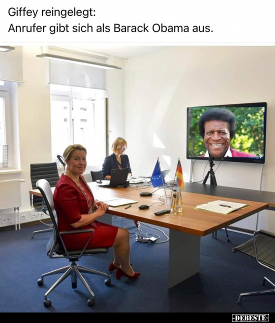 Giffey reingelegt: Anrufer gibt sich Barack Obama aus... - Lustige Bilder | DEBESTE.de