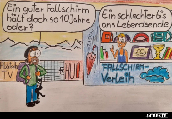 Ein guter Fallschirm half doch so 10 Jahre oder?.. - Lustige Bilder | DEBESTE.de