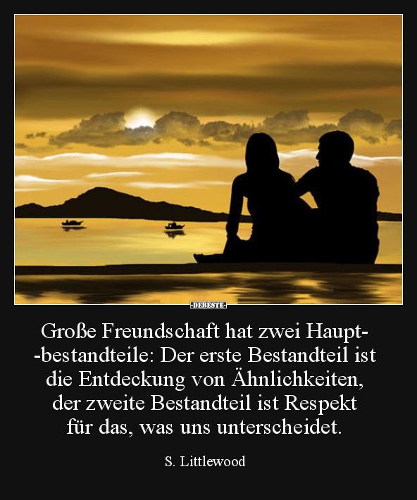 Große Freundschaft hat zwei Hauptbestandteile.. - Lustige Bilder | DEBESTE.de