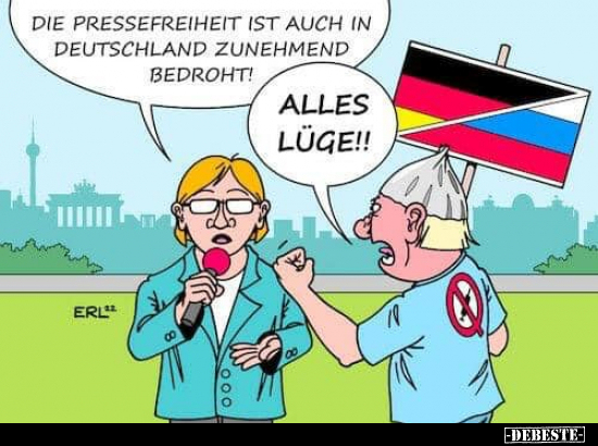 Die Pressefreiheit ist auch in Deutschland zunehmend.. - Lustige Bilder | DEBESTE.de