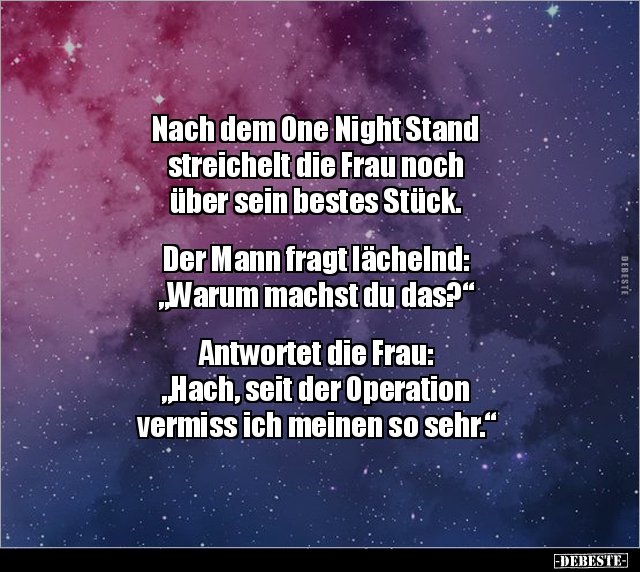 Nach dem One Night Stand streichelt die Frau noch über.. - Lustige Bilder | DEBESTE.de