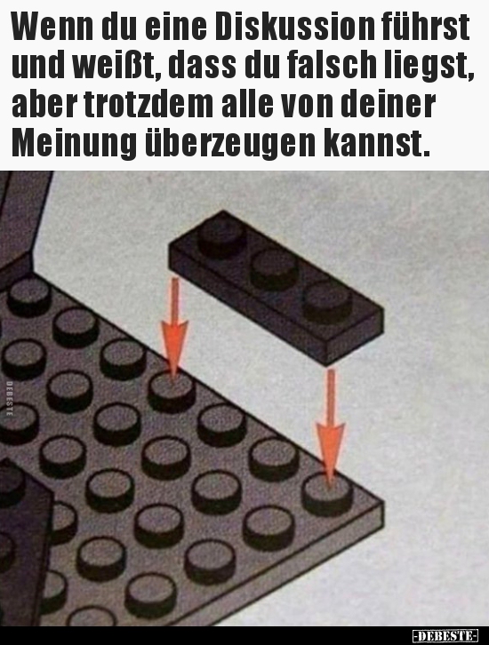 Wenn du eine Diskussion führst und weißt, dass du falsch..