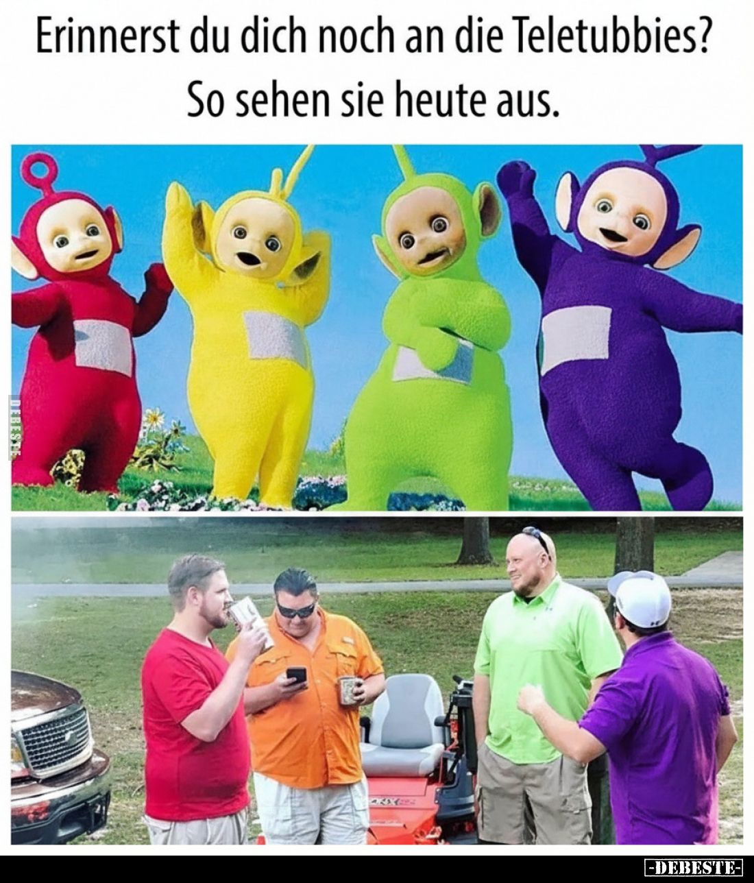 Erinnerst du dich noch an die Teletubbies?

So sehen sie heute aus.