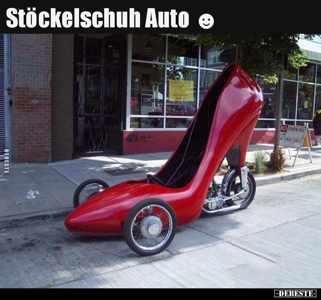 Stöckelschuh Auto.