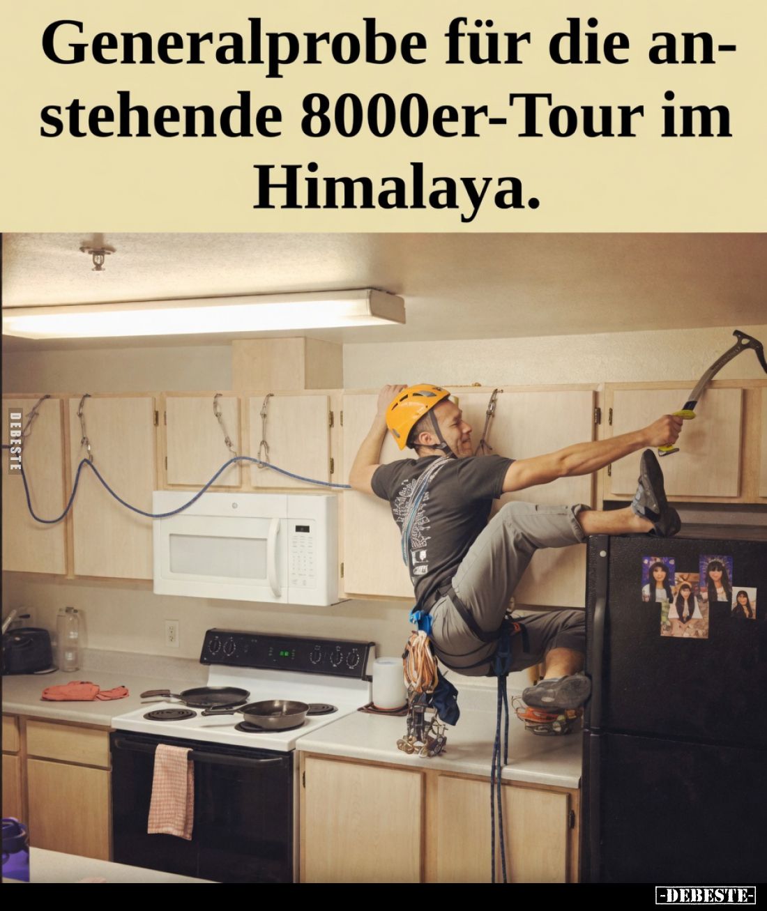 Generalprobe für die an- stehende 8000er-Tour im Himalaya.