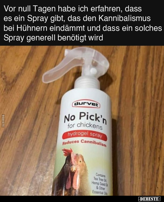 Vor null Tagen habe ich erfahren, dass es ein Spray gibt.. - Lustige Bilder | DEBESTE.de