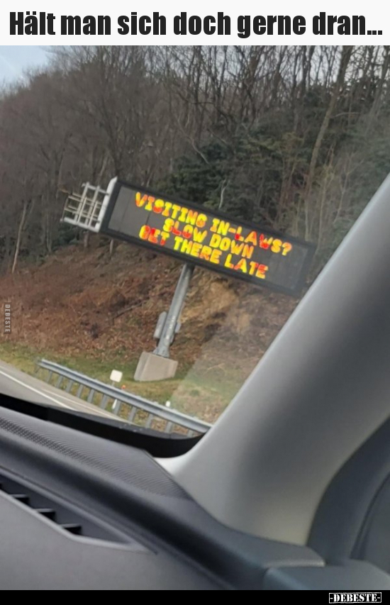 Hält man sich doch gerne dran...