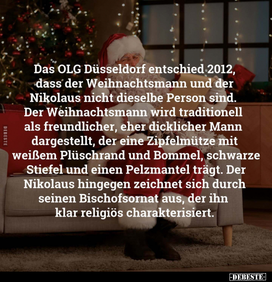 Das OLG Düsseldorf entschied 2012, dass der Weihnachtsmann.. - Lustige Bilder | DEBESTE.de