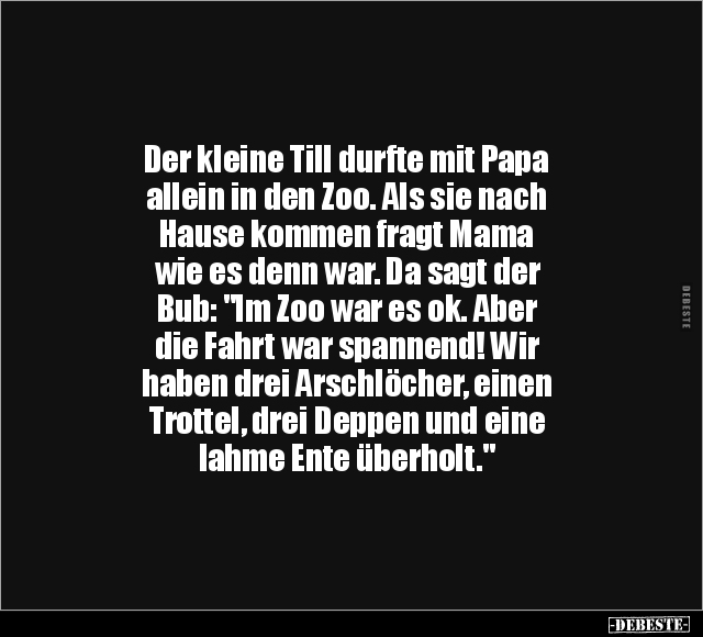 Der kleine Till durfte mit Papa allein in den Zoo.. - Lustige Bilder | DEBESTE.de