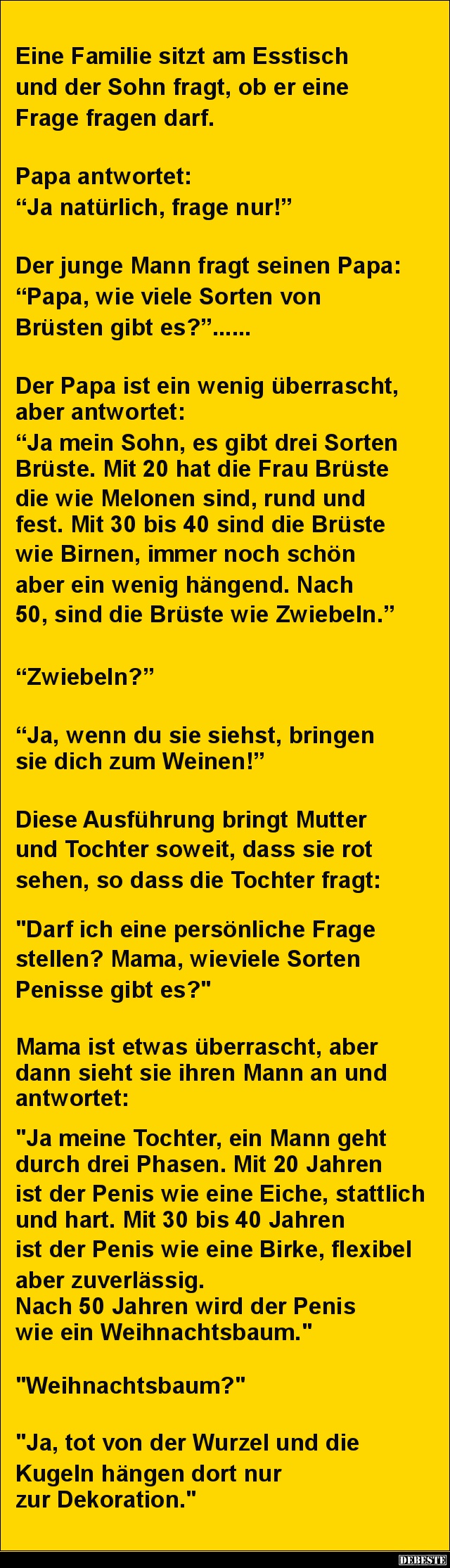 Der Sohn fragt, ob er eine Frage fragen darf... - Lustige Bilder | DEBESTE.de