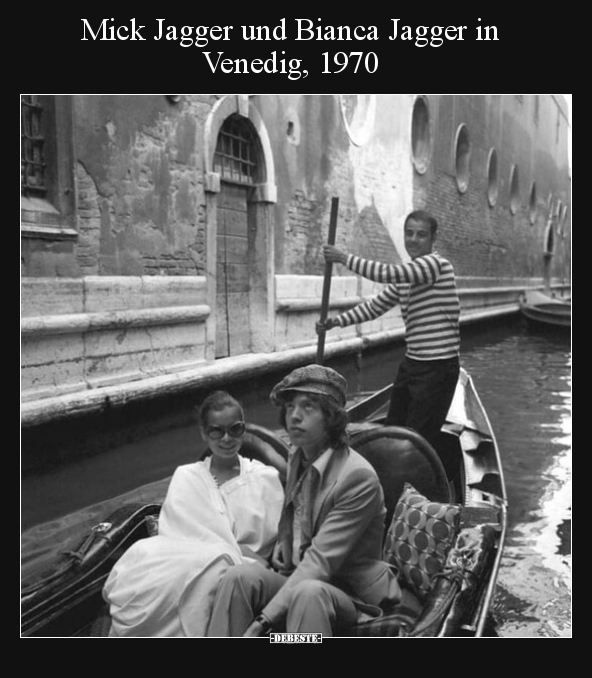 Mick Jagger und Bianca Jagger in Venedig, 1970.. - Lustige Bilder | DEBESTE.de