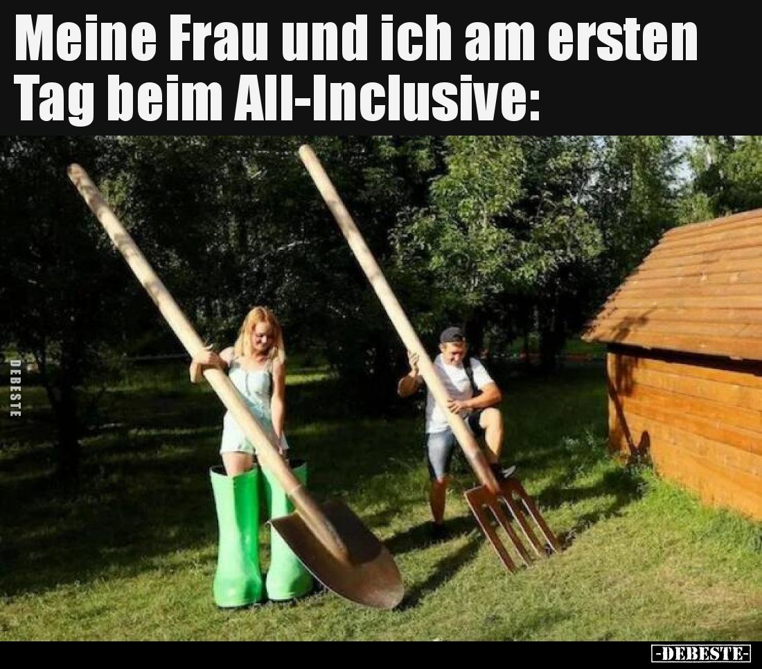 Meine Frau und ich am ersten Tag beim All-Inclusive:
