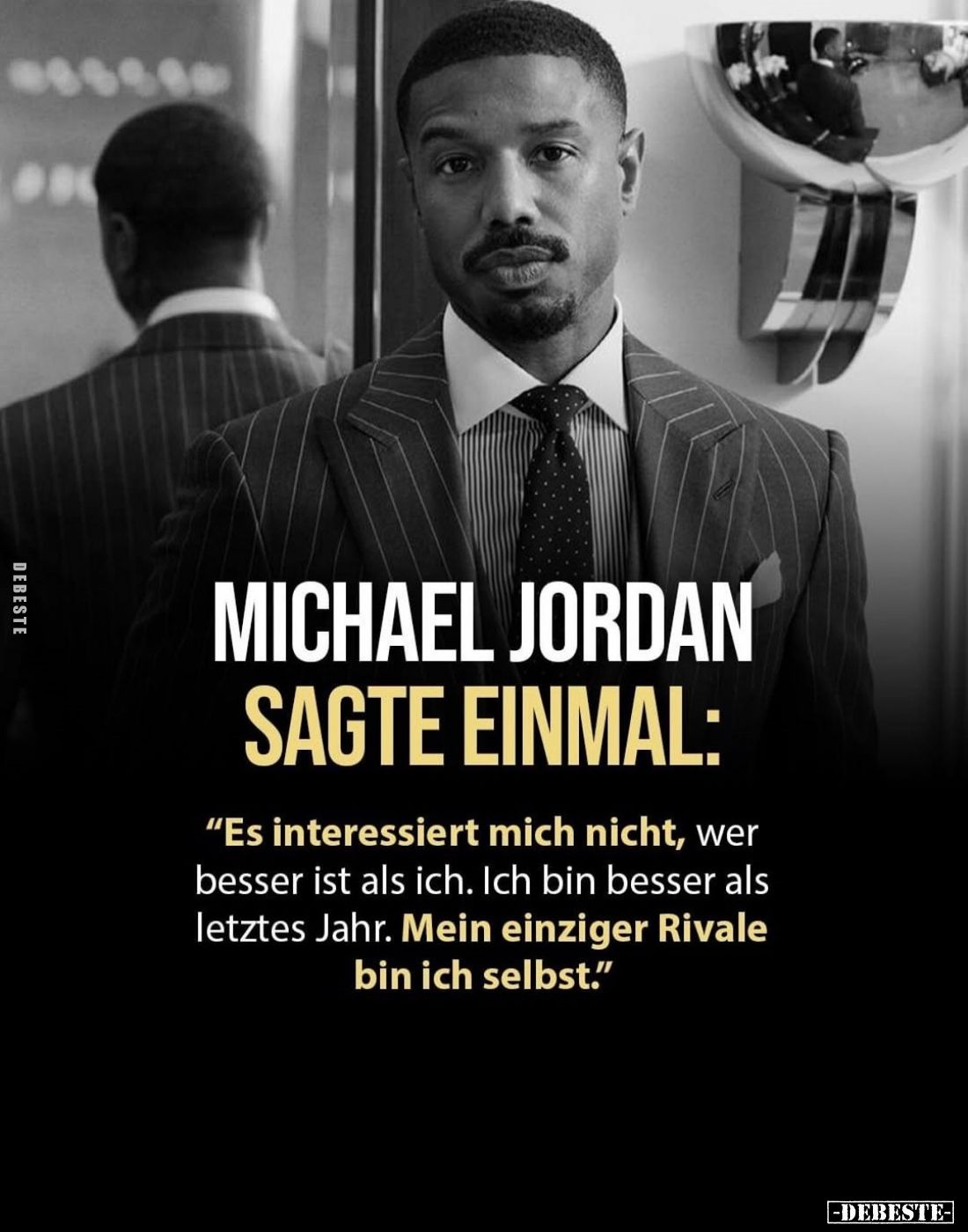 Michael Jordan sagte einmal:
"Es interessiert mich nicht, wer besser ist als ich. Ich bin besser als letztes Jahr. Mein...