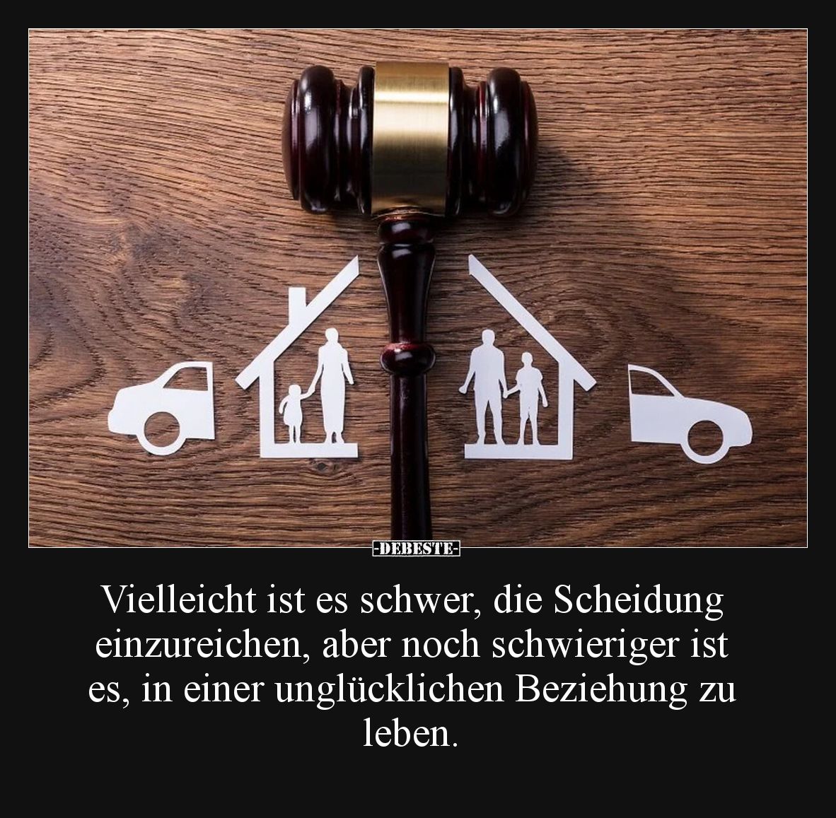 Vielleicht ist es schwer, die Scheidung einzureichen, aber noch schwieriger ist es, in einer unglücklichen Beziehung zu leben...