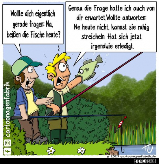Wollte dich eigentlich gerade fragen: Na, beißen die Fische.. - Lustige Bilder | DEBESTE.de