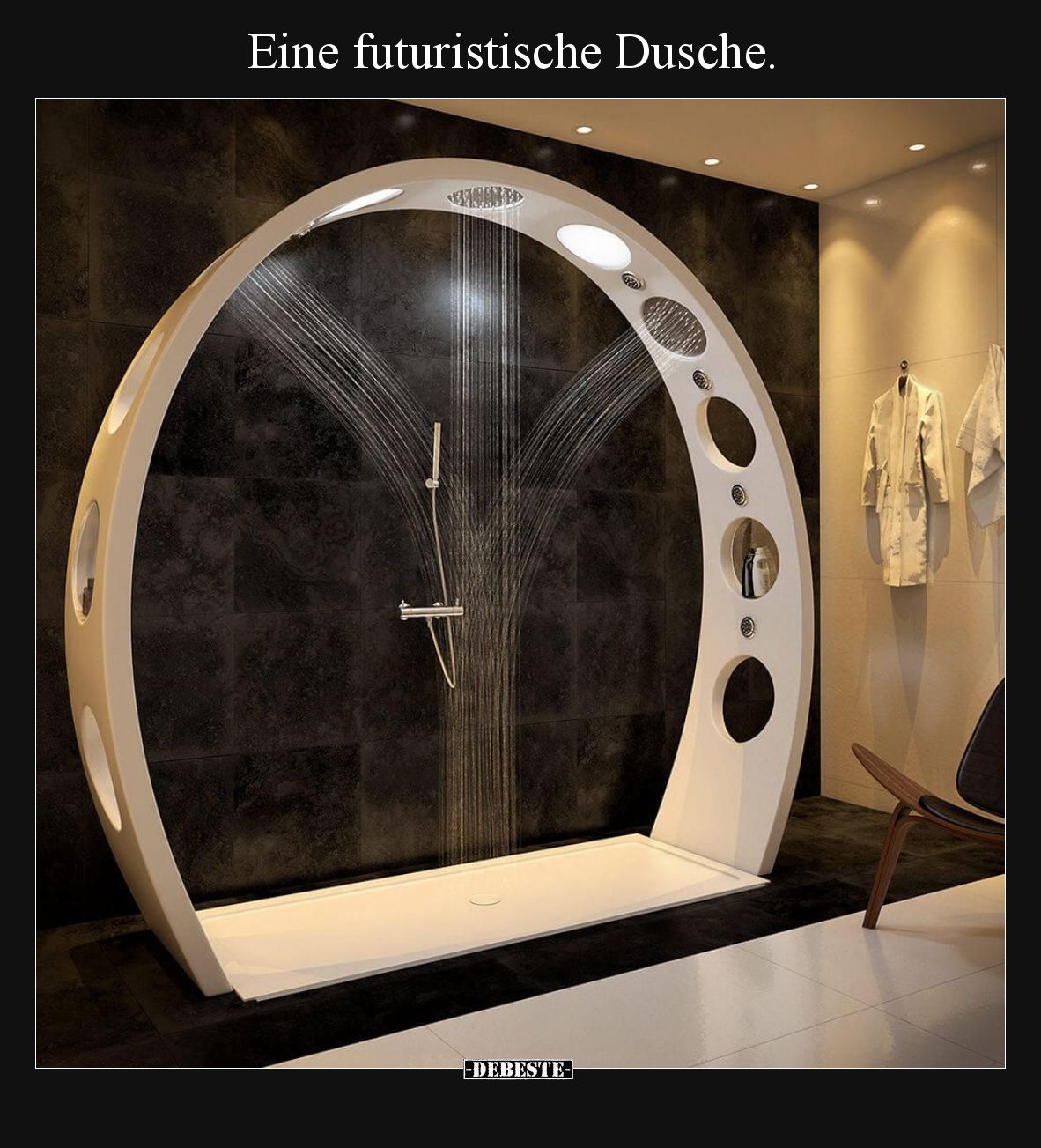 Eine futuristische Dusche