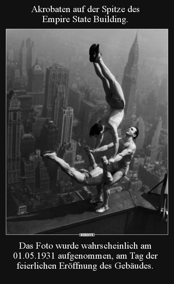Akrobaten auf der Spitze des Empire State Building.. - Lustige Bilder | DEBESTE.de