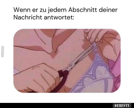 Wenn er zu jedem Abschnitt deiner Nachricht antwortet.. - Lustige Bilder | DEBESTE.de