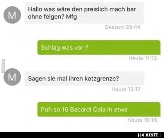 Hallo was wäre den preislich mach bar..
