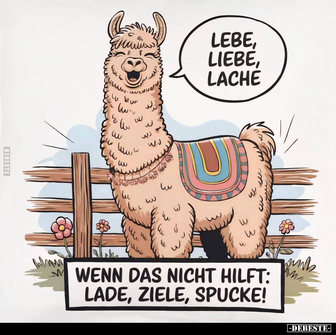 Wenn das nicht hilft: Lade, ziele, spucke!.. - Lustige Bilder | DEBESTE.de