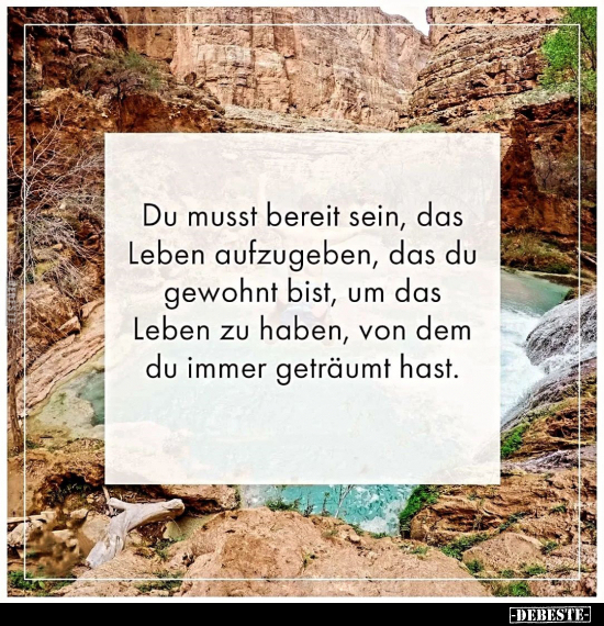 Du musst bereit sein, das Leben aufzugeben.. - Lustige Bilder | DEBESTE.de