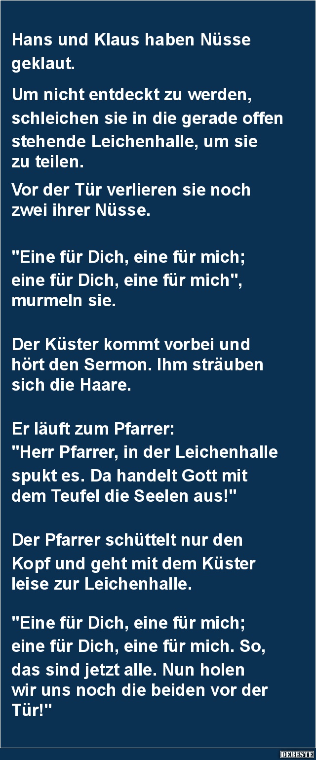 Hans und Klaus haben Nüsse geklaut - Lustige Bilder | DEBESTE.de