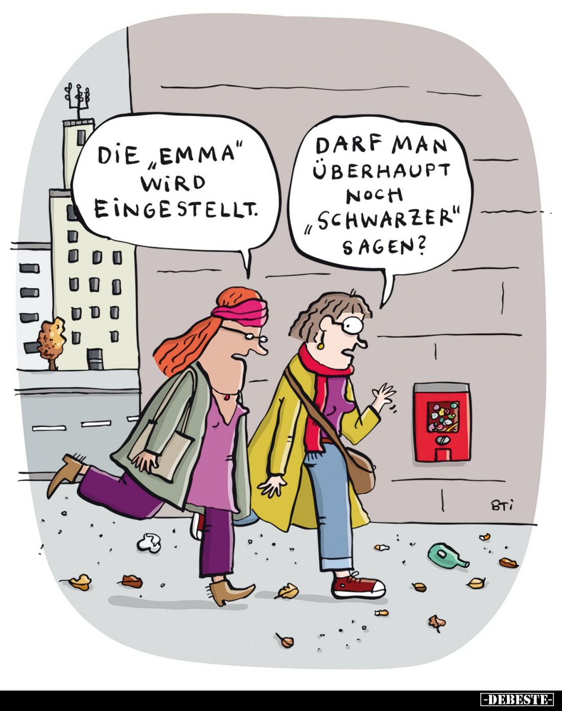 Die "Emma" wird eingestellt. -
Darf man überhaupt noch "Schwarzer" sagen?