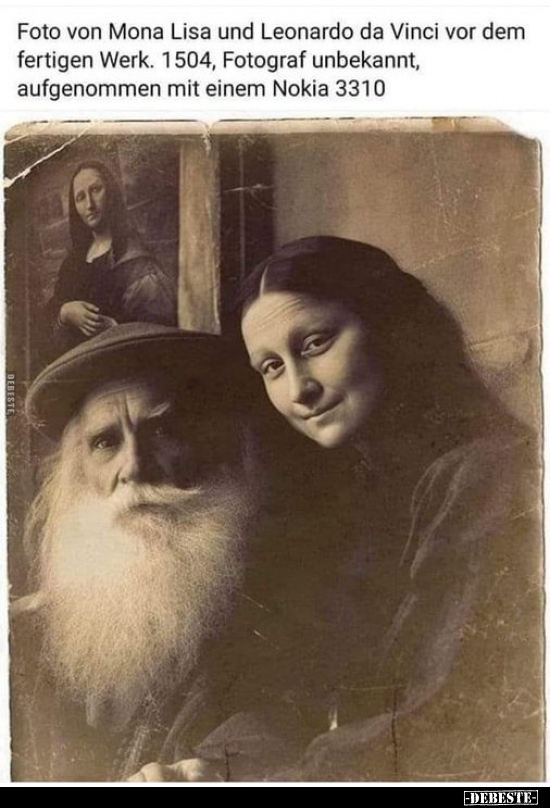 Foto von Mona Lisa und Leonardo da Vinci.. - Lustige Bilder | DEBESTE.de