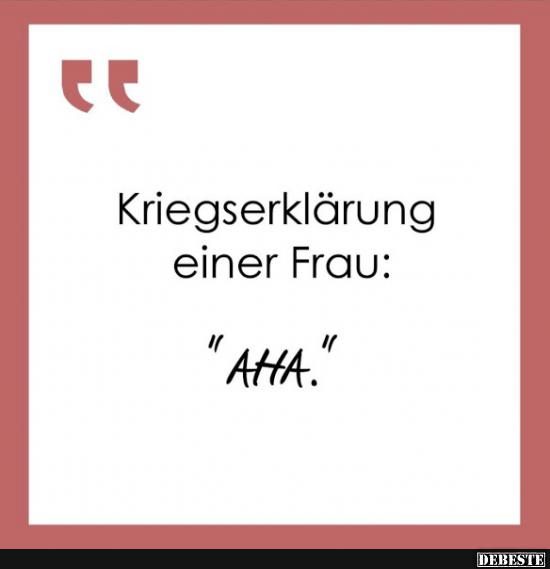 Kriegserklärung einer Frau..