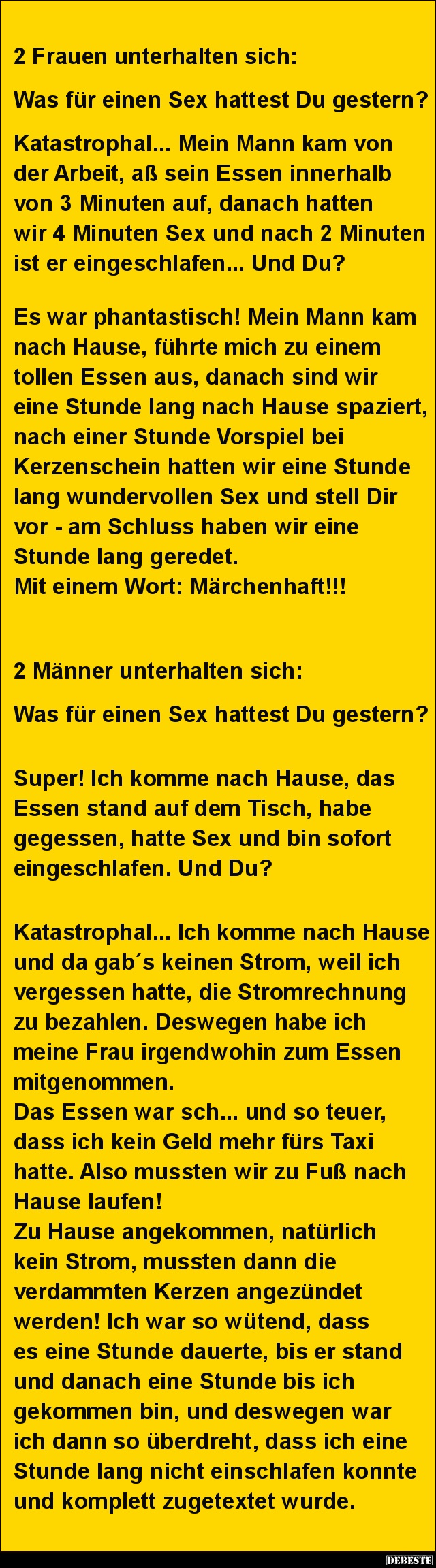 2 Frauen/Männer unterhalten sich.. - Lustige Bilder | DEBESTE.de