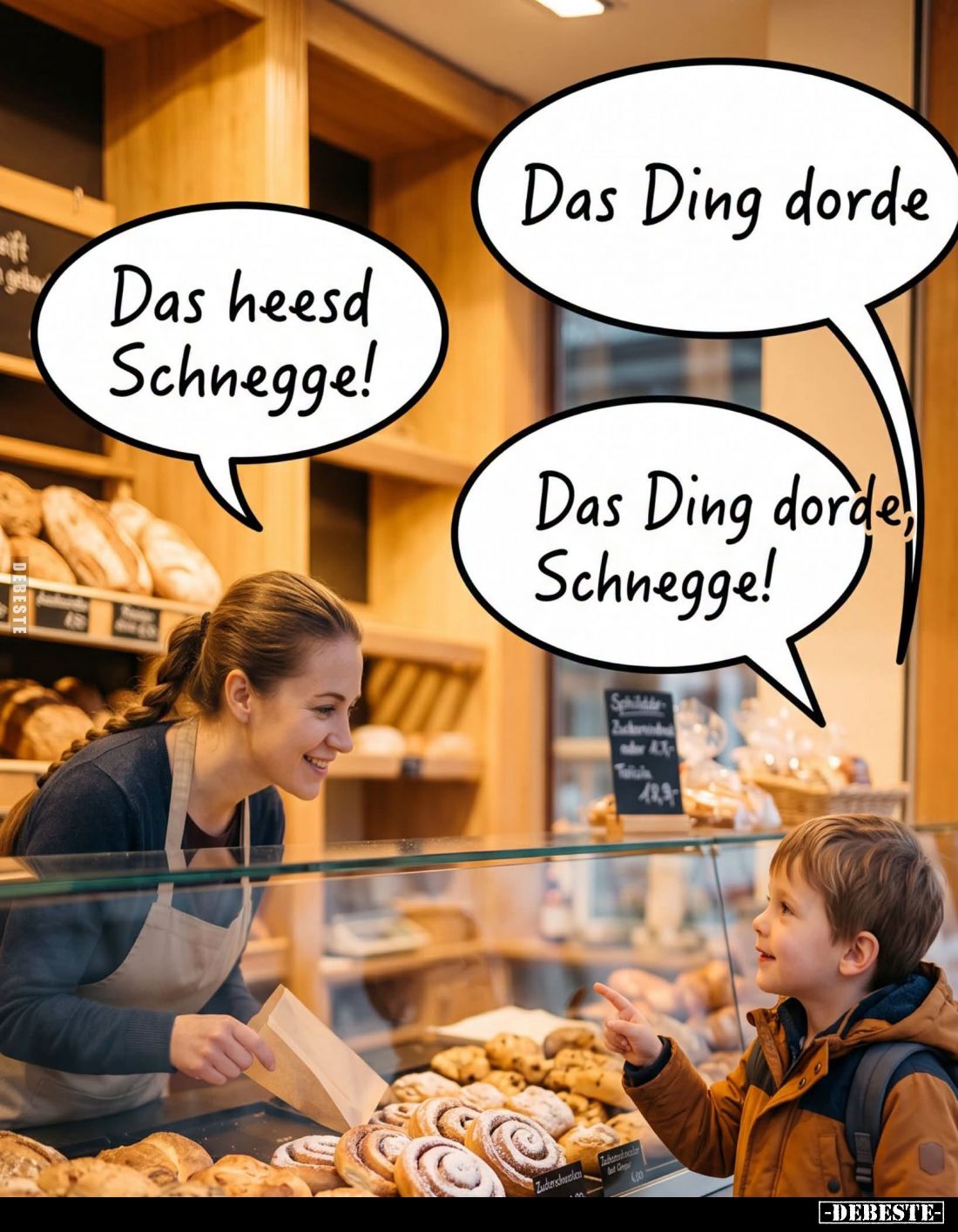 Das Ding dorde. Das heesd Schneggge!

Das Ding dorde,
Schneggge!