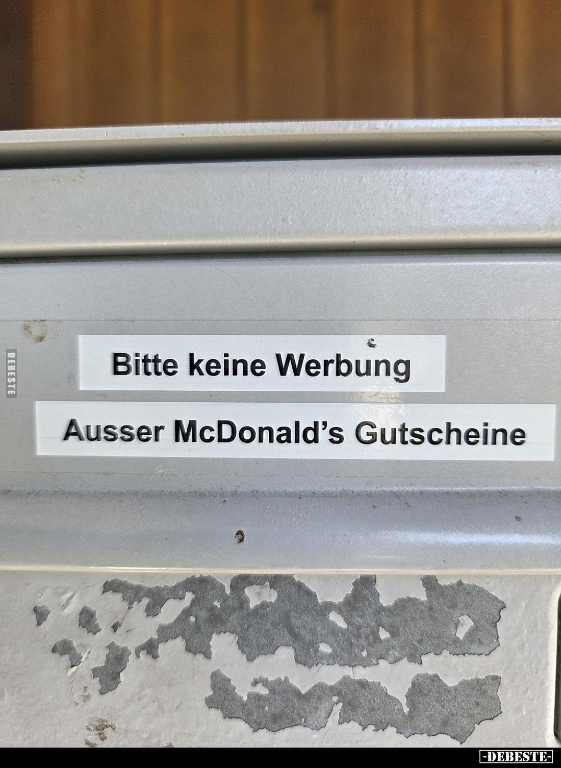 Bitte keine Werbung
 - 
Ausser McDonald's Gutscheine