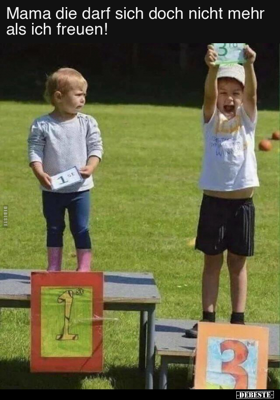 Mama die darf sich doch nicht mehr als ich freuen!.. - Lustige Bilder | DEBESTE.de